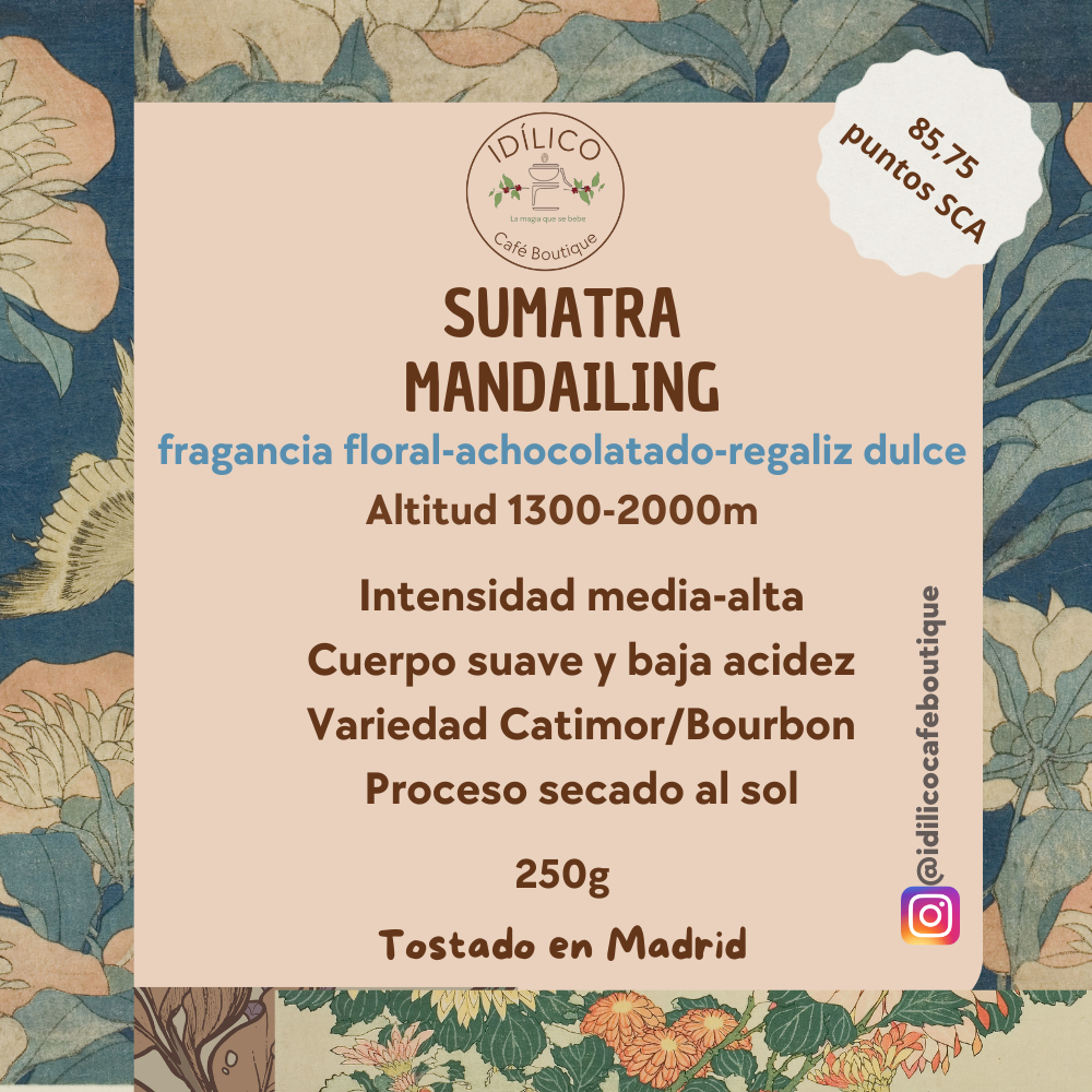 Café de Sumatra 250Grs. MANDHAILING REGIÓN DE TAPANULI
