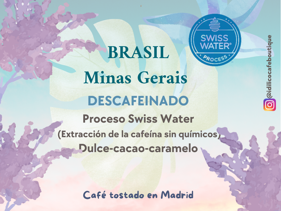 Café Descafeinado de Brasil 250Grs. Swiss Water