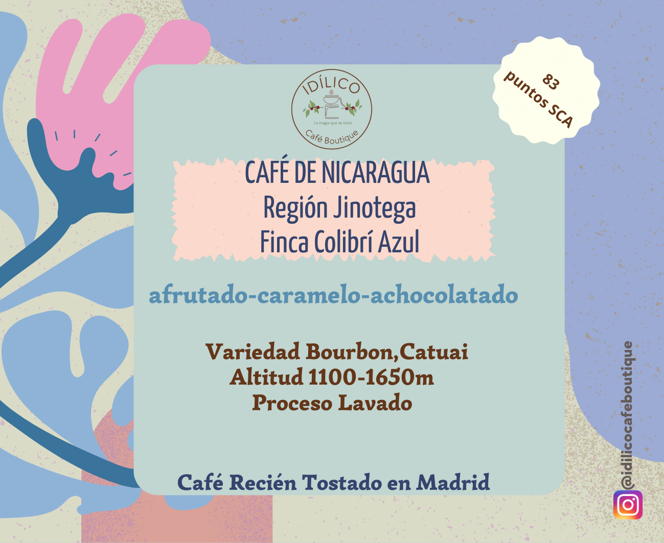 Café de Nicaragua 250Grs. Colibrí Azul